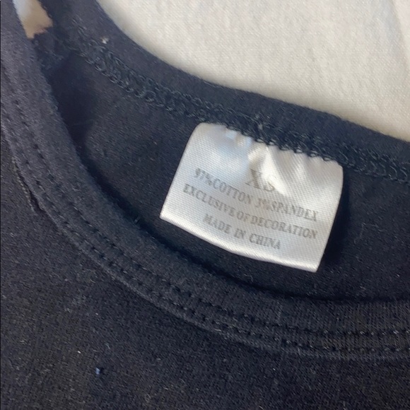 Toddler girls tie front floral skull & horns top - Picture 4 of 6